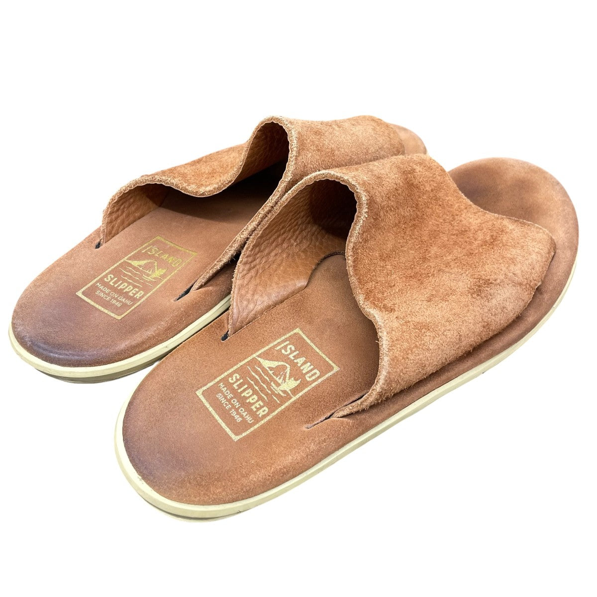 ISLAND SLIPPER スゥエードレザースリッパサンダル 古着・中古-2枚目のアイテム画像