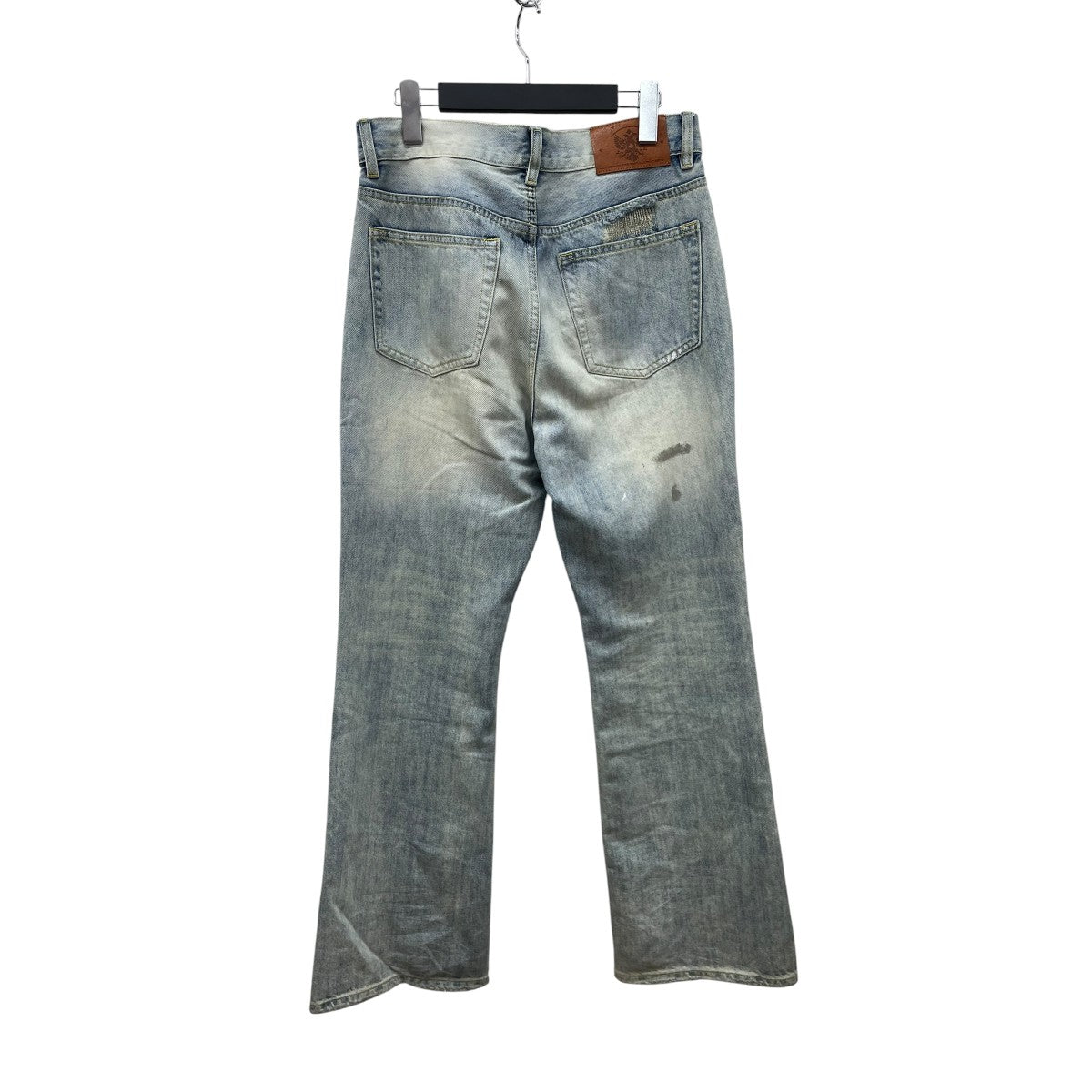 EPOWER Micro Boob Distressed Dirty Wash Ripped Jeansデニムパンツ 古着・中古-2枚目のアイテム画像