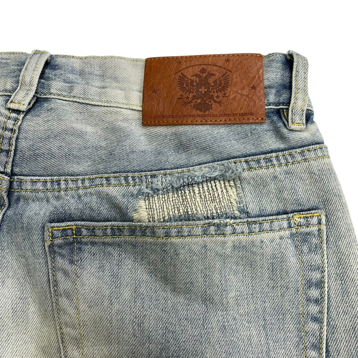 EPOWER Micro Boob Distressed Dirty Wash Ripped Jeansデニムパンツ 古着・中古-4枚目のアイテム画像