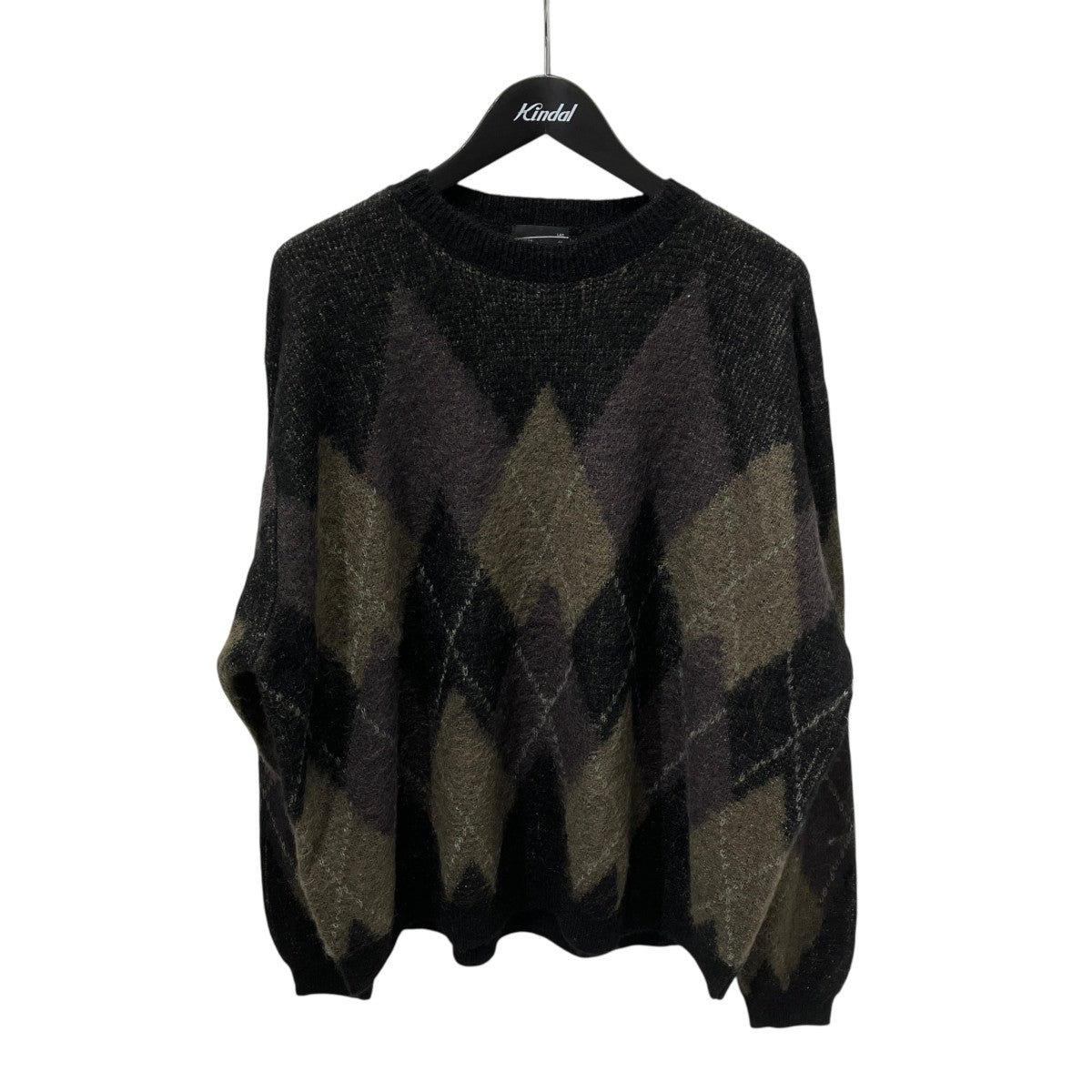 LAD MUSICIAN 2224-0001 Argyle Pullover Knitモヘアニット 古着・中古-1枚目のアイテム画像