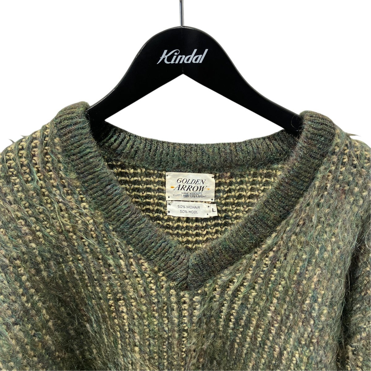 GOLDEN ARROW 60sモヘヤVネックニット 古着・中古-3枚目のアイテム画像