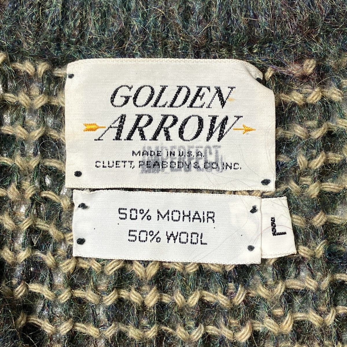 GOLDEN ARROW 60sモヘヤVネックニット 古着・中古-5枚目のアイテム画像