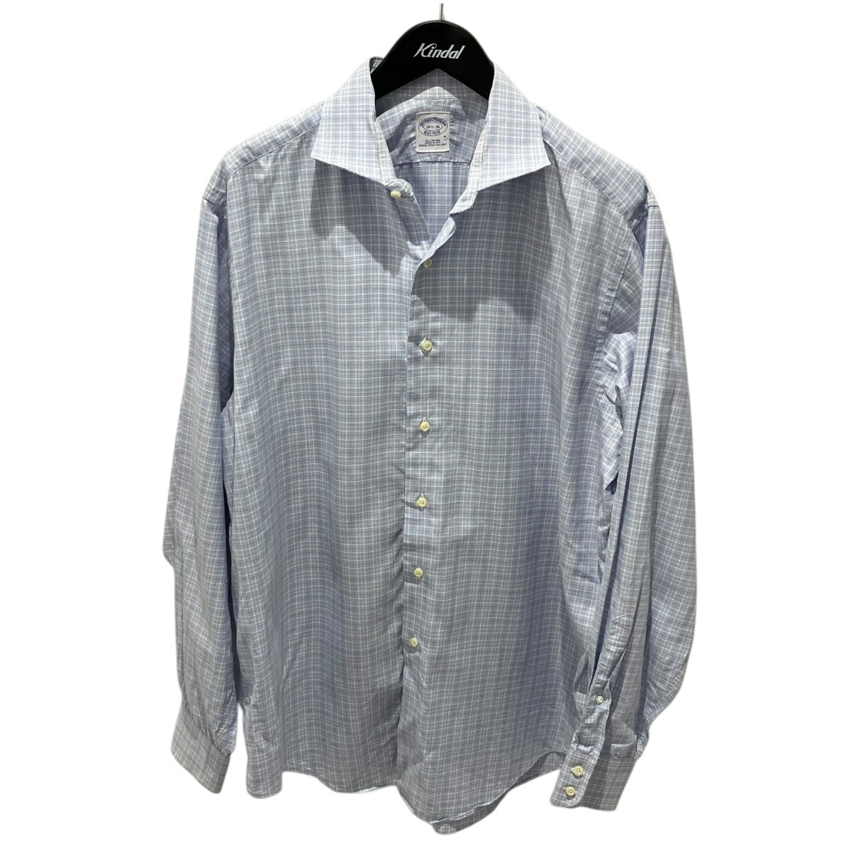BROOKS BROTHERS USA製チェック長袖シャツ 古着・中古-1枚目のアイテム画像