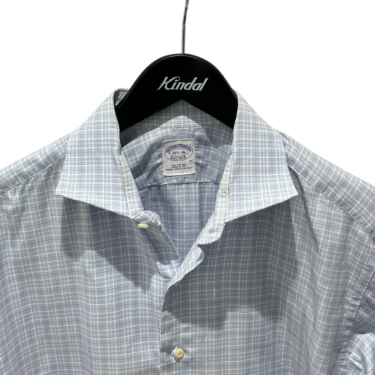 BROOKS BROTHERS USA製チェック長袖シャツ 古着・中古-3枚目のアイテム画像