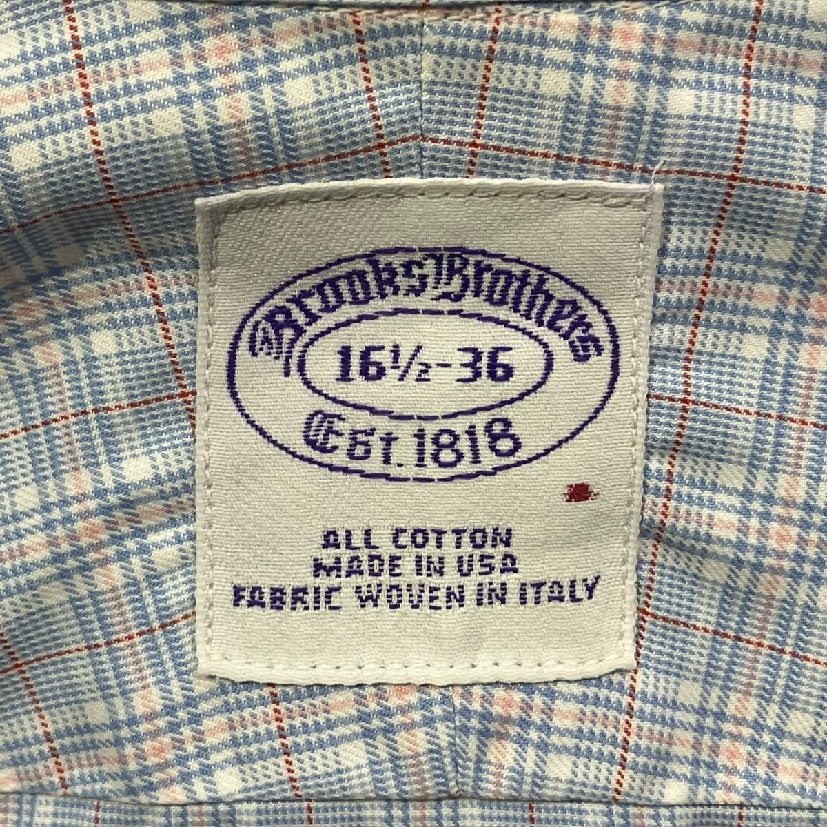 BROOKS BROTHERS USA製チェック長袖シャツ 古着・中古-5枚目のアイテム画像