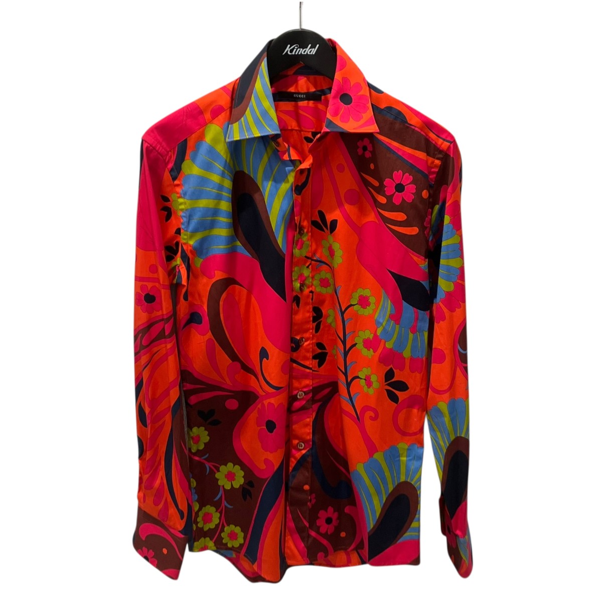 GUCCI 99SSTOMFORD期 PRINTED SHIRT総柄シャツ303-9301-2161 古着・中古-1枚目のアイテム画像