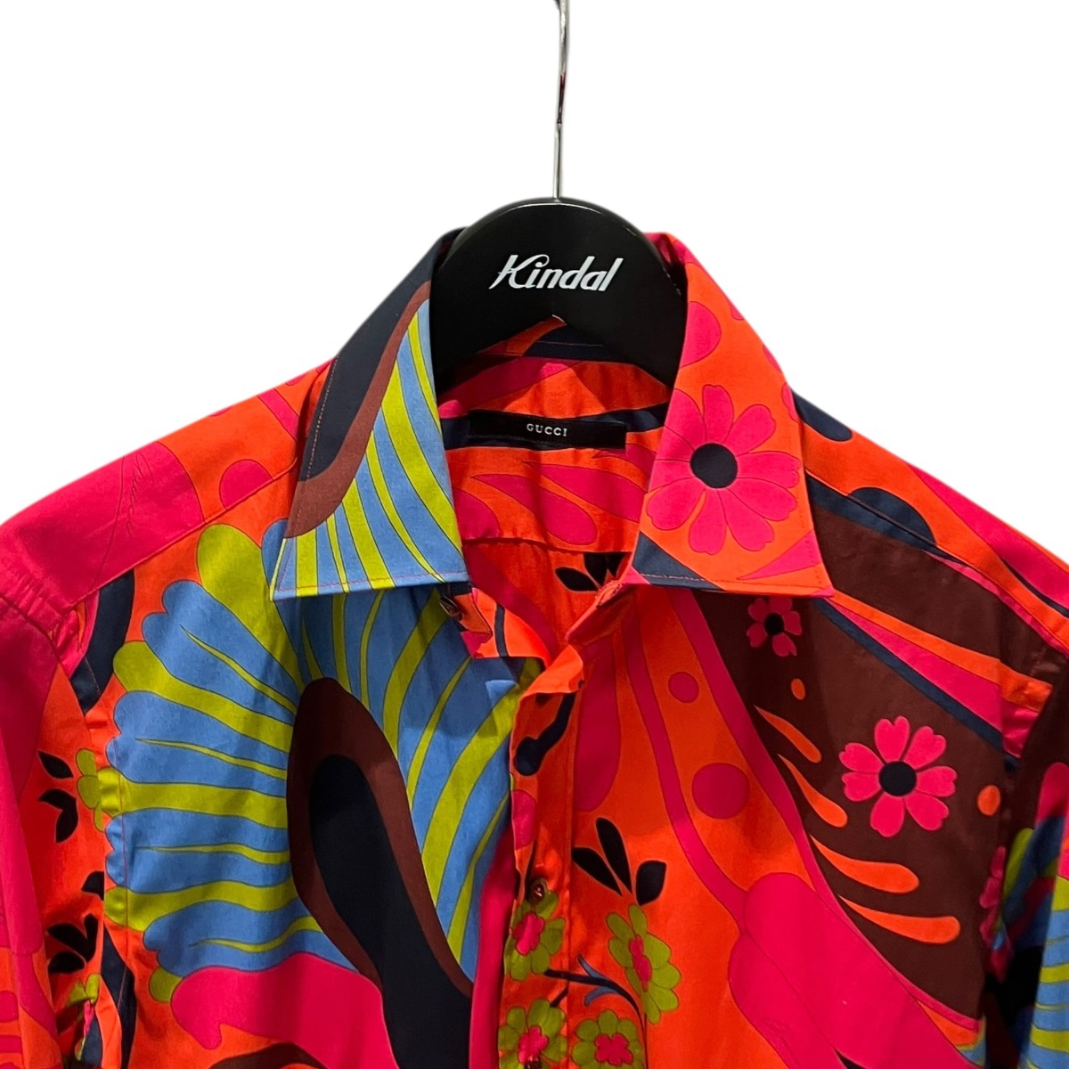 GUCCI 99SSTOMFORD期 PRINTED SHIRT総柄シャツ303-9301-2161 古着・中古-3枚目のアイテム画像