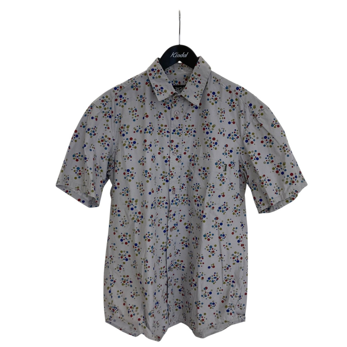 stussy 90s USA製ドット柄半袖シャツ 古着・中古-1枚目のアイテム画像