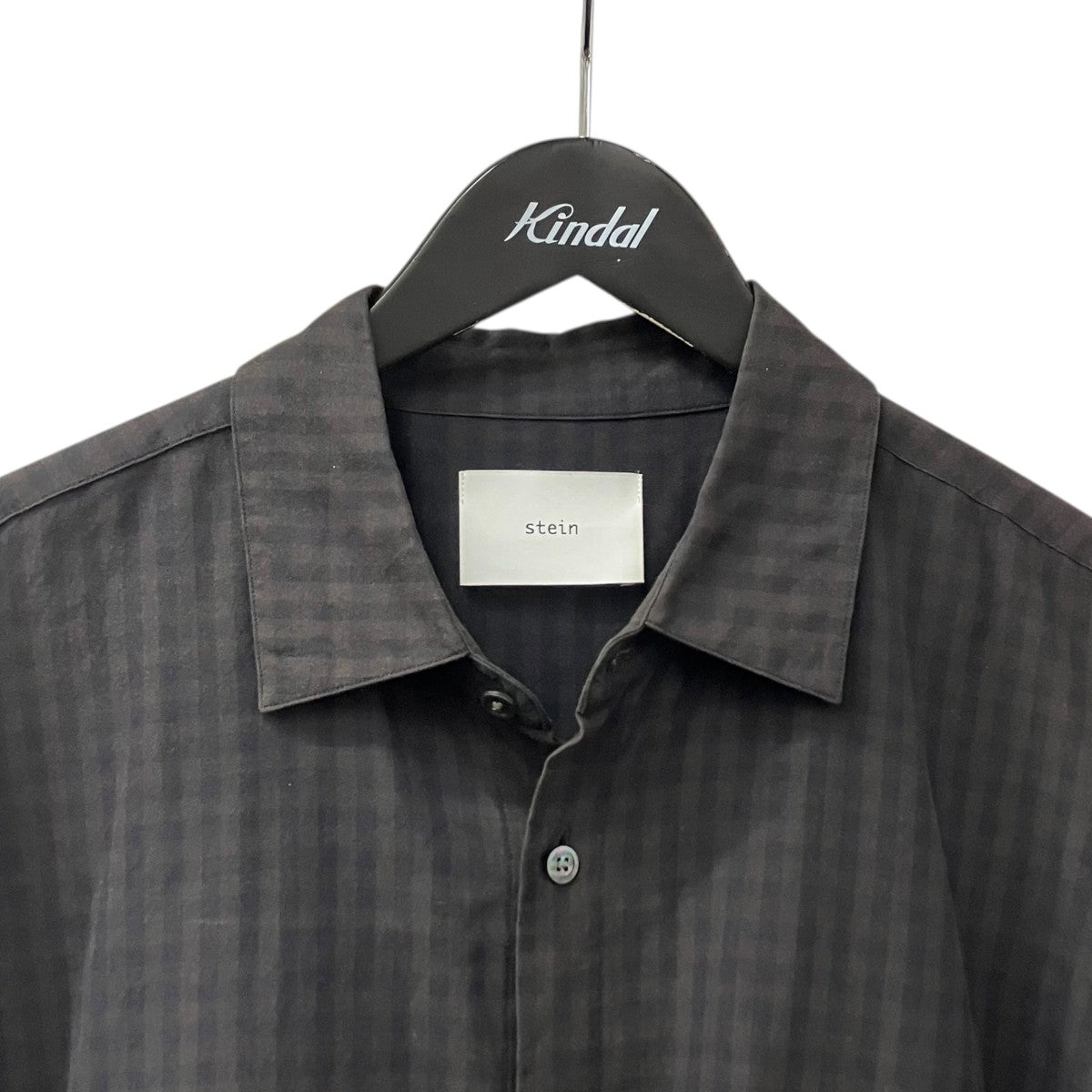 ssstein(シュタイン) OVERSIZED DOWN PAT SHIRT - GINGHAM長袖シャツST