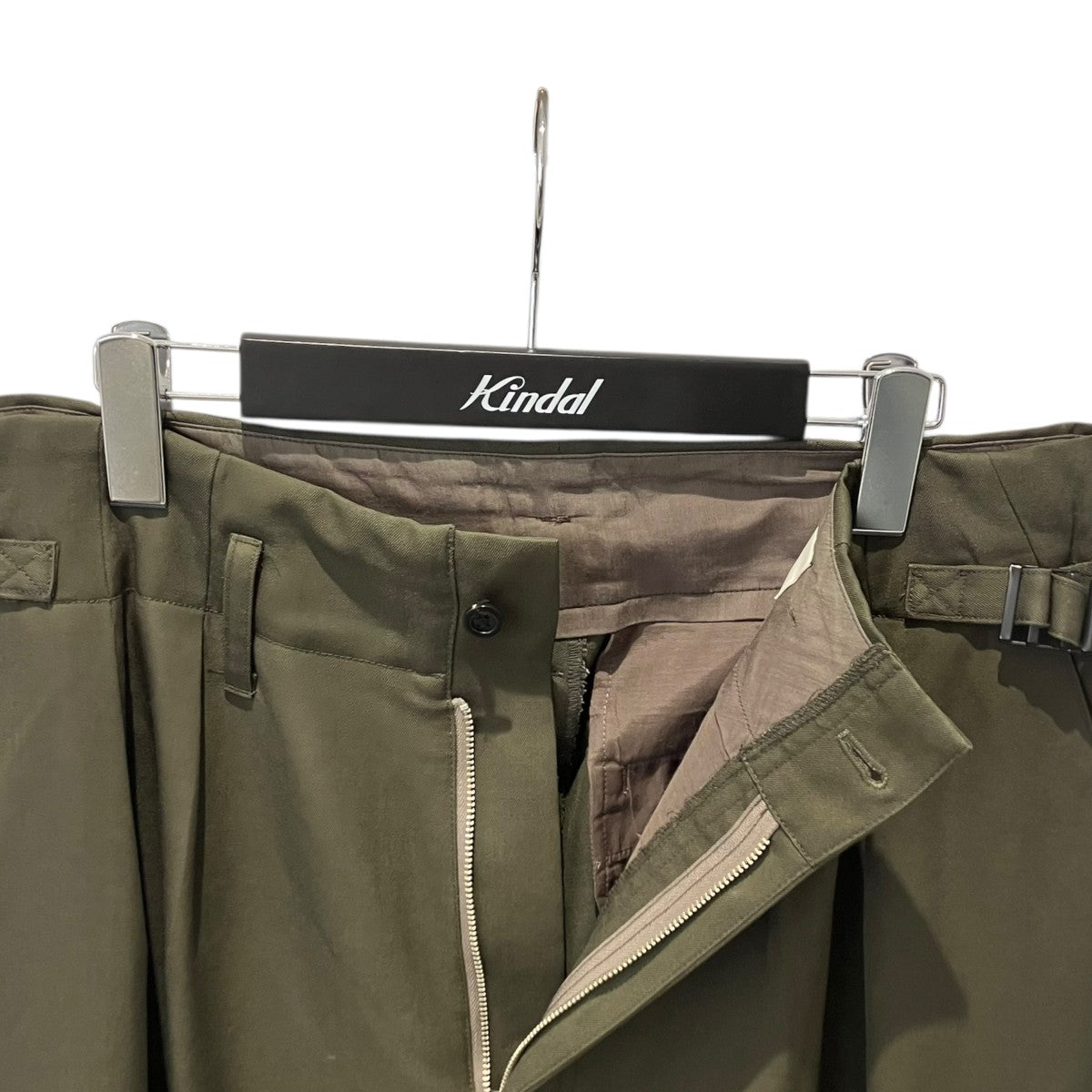 ANCELLM 24AWWOOL DAMAGE WIDE SLACKSダメージスラックスANC-PT47-A 古着・中古-3枚目のアイテム画像
