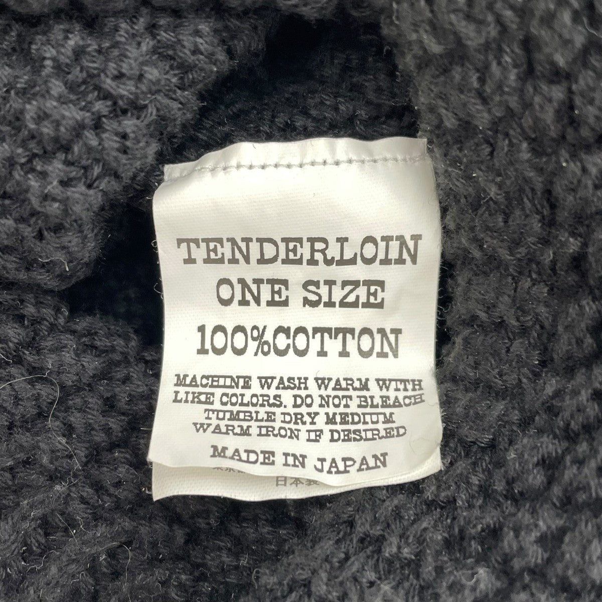 TENDERLOIN(テンダーロイン) TAM ビーニーニット帽 ブラック サイズ