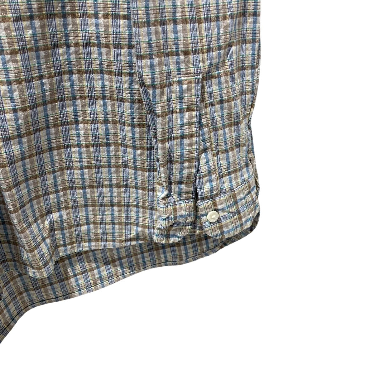 Cotton Silk Euro Check Shirtチェック長袖シャツSUGS413