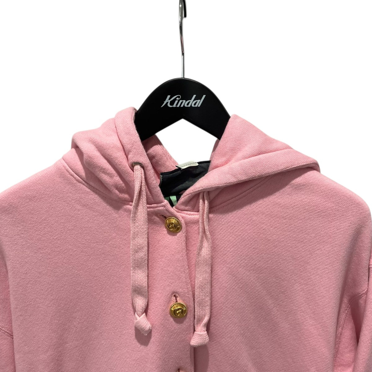 GUCCI 19AWテニス刺繍入り ロゴボタン付 裏地総柄・シルクエンブロイダリー パーカーパーカー572808 古着・中古-3枚目のアイテム画像