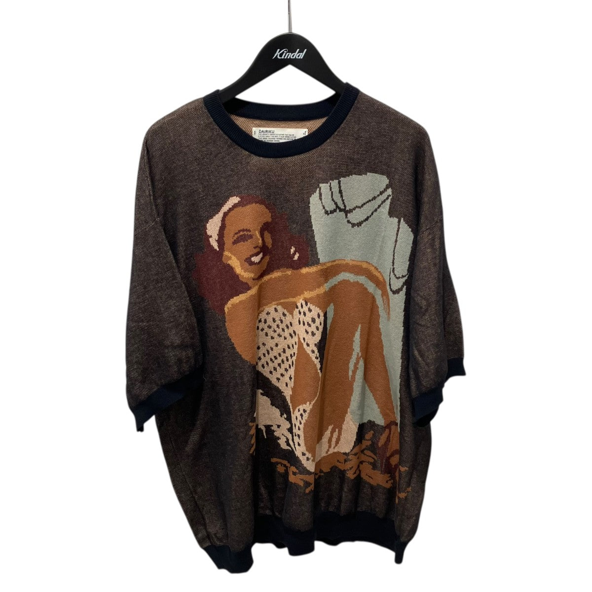 DAIRIKU Smiling Girl Pullover Knit半袖ニット24SS K-8 古着・中古-1枚目のアイテム画像