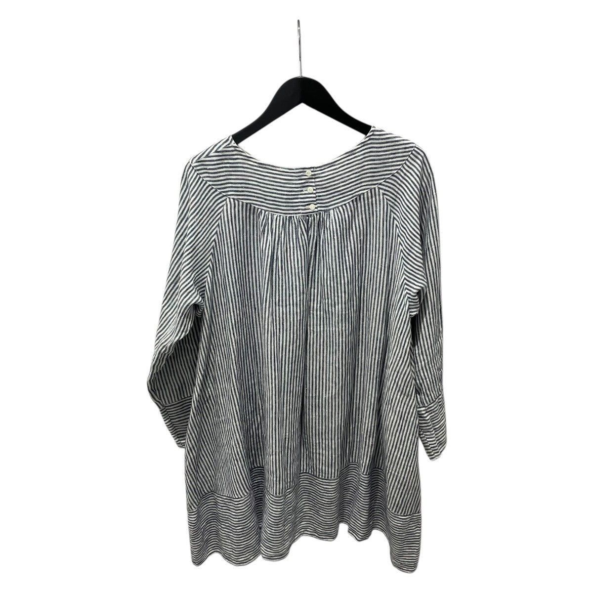 25SSLinen Stripe Flare Tunicストライプチュニック シャツ01251-1113