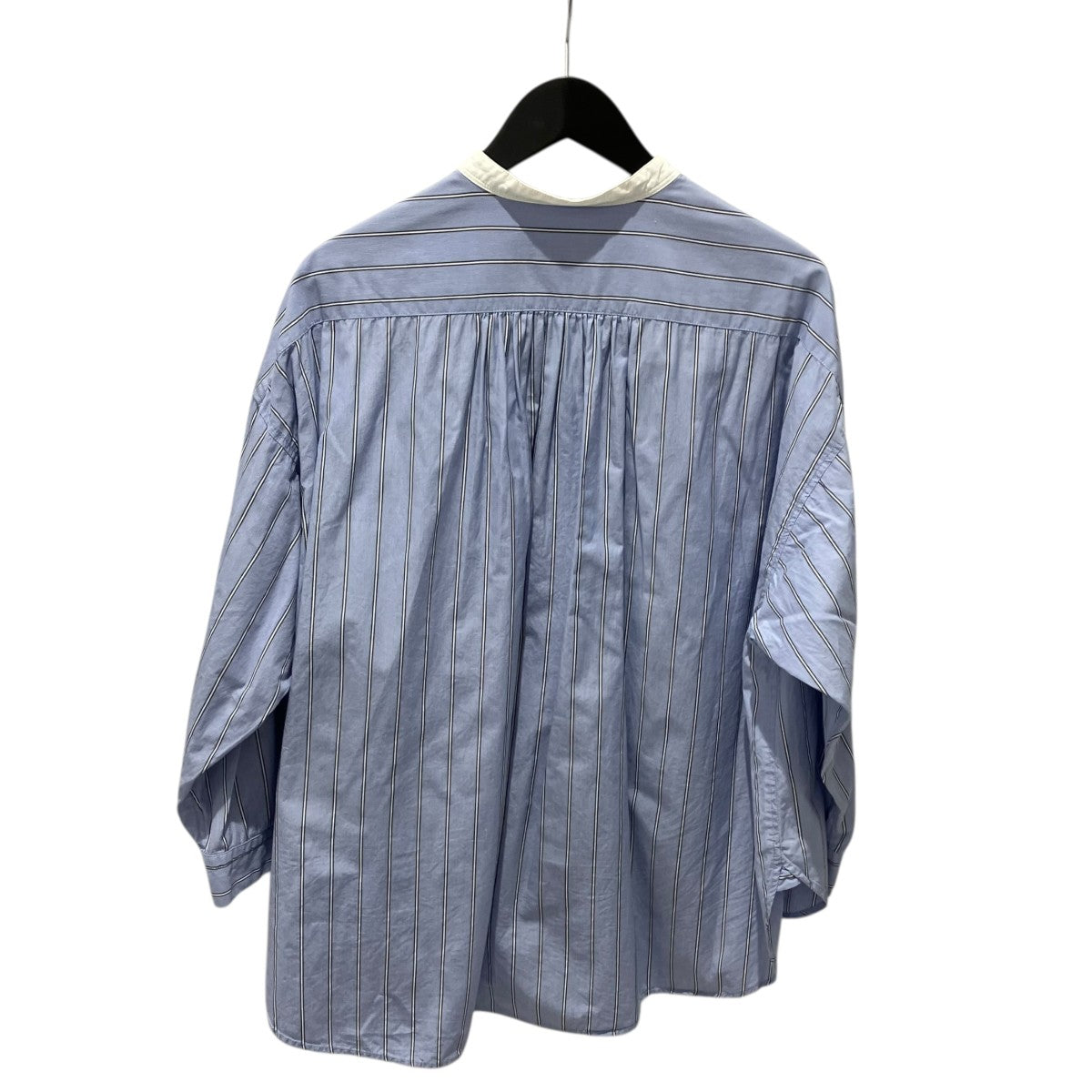 nest Robe コットン先染めストライプクレリックオーバーシャツストライプシャツ01223-1024 古着・中古-2枚目のアイテム画像