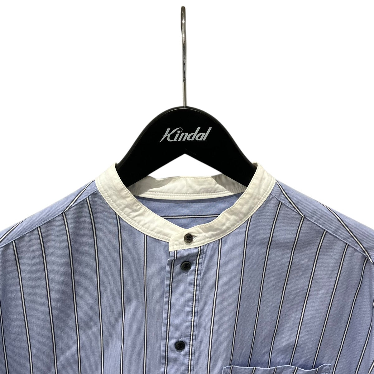 nest Robe コットン先染めストライプクレリックオーバーシャツストライプシャツ01223-1024 古着・中古-3枚目のアイテム画像