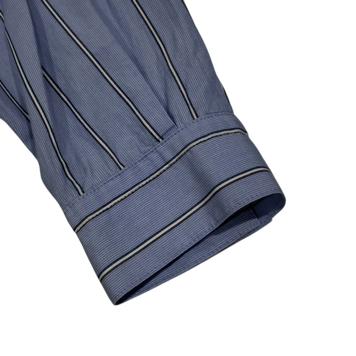 nest Robe コットン先染めストライプクレリックオーバーシャツストライプシャツ01223-1024 古着・中古-4枚目のアイテム画像