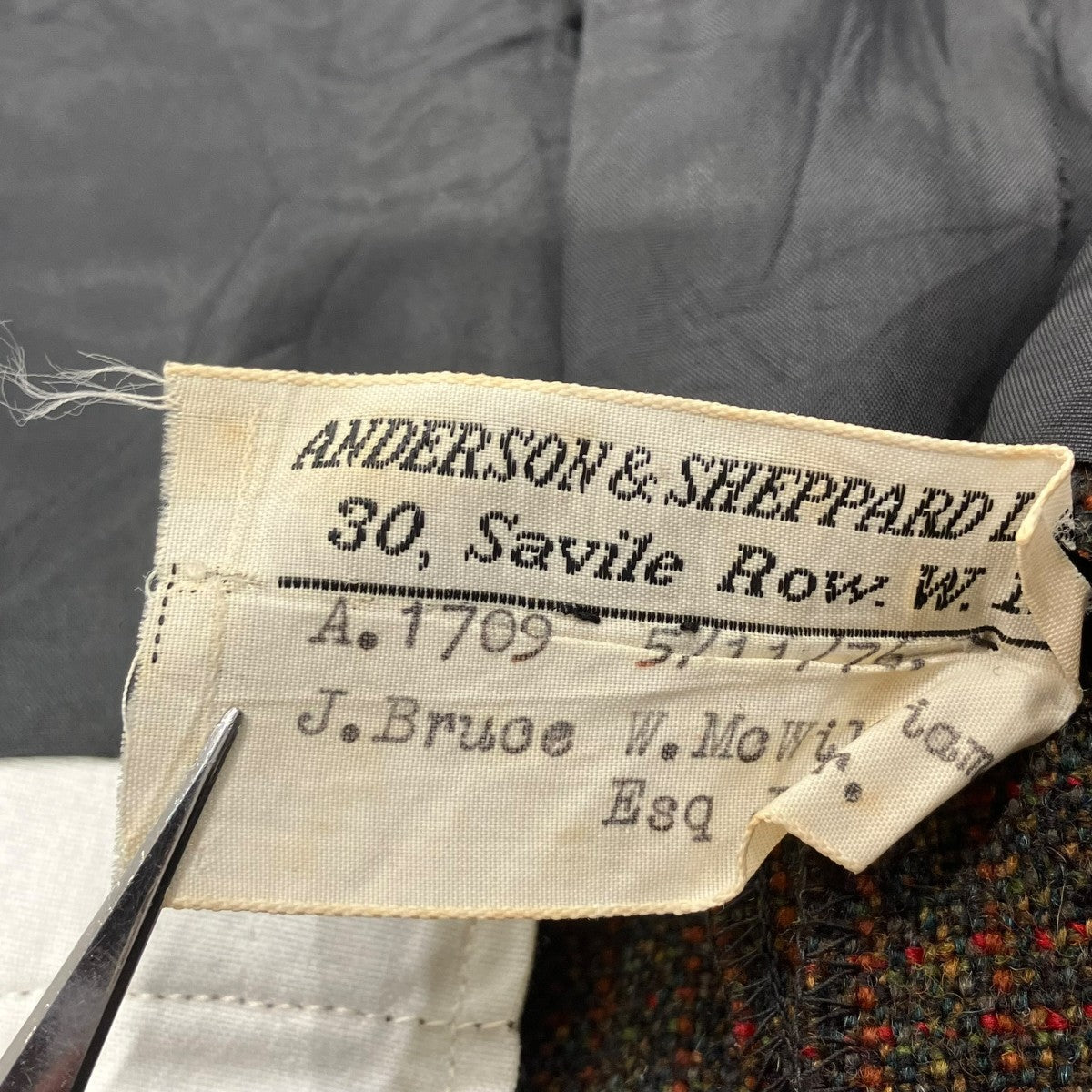Anderson ＆ Sheppard Savile Row Tailors VINTAGE CHECK TWEED TROUSERスラックス 古着・中古-6枚目のアイテム画像