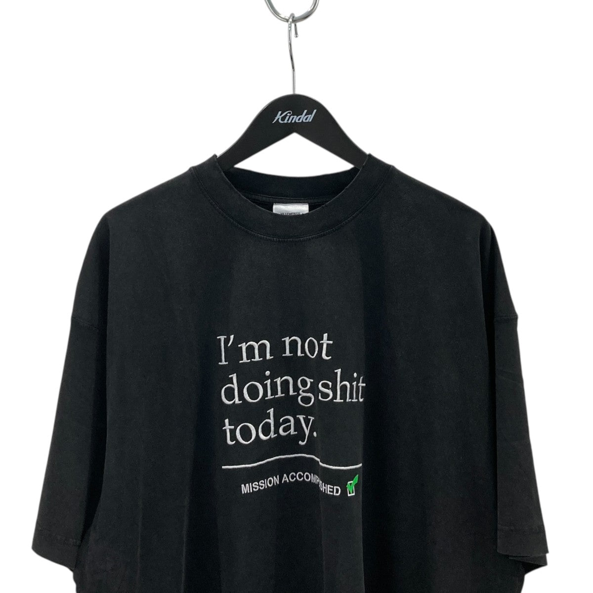 VETEMENTS 23SSIm Not Doing Shit TodayTシャツUE63TR320B 古着・中古-2枚目のアイテム画像