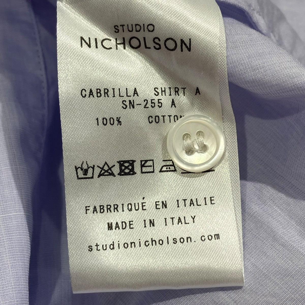 STUDIO NICHOLSON(スタジオニコルソン) 長袖シャツSN-255 SN-255