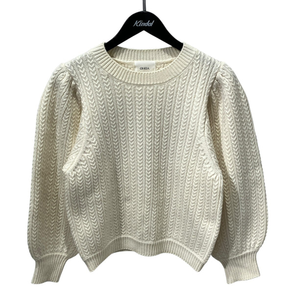 値下げ　ohga オーガ　洗えるニット　白　美品 OHGA(オーガ) ケーブルニットOHGA-116Y OHGA-116Y ホワイト サイズ