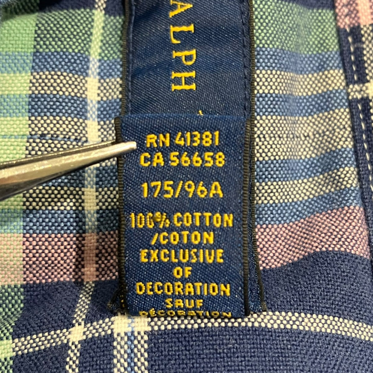 RALPH LAUREN チェックボタンダウンシャツ710684860011 古着・中古-6枚目のアイテム画像