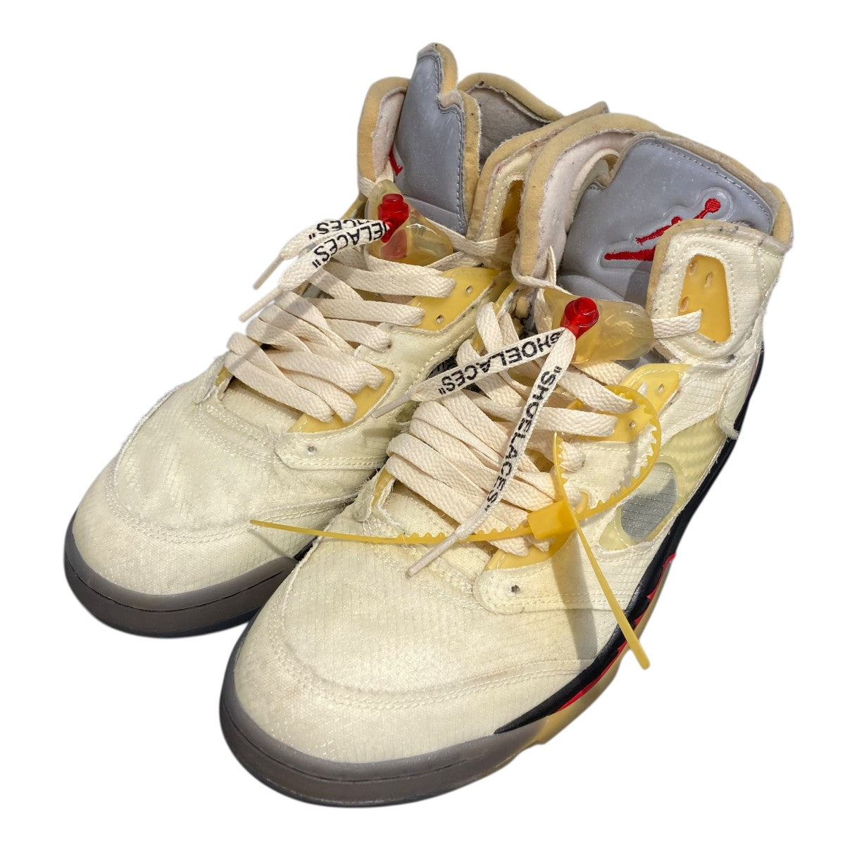 NIKE×OFFWHITE Air Jordan 5 Sailエアジョーダン5 ハイカットスニーカーDH8565-100 古着・中古-1枚目のアイテム画像