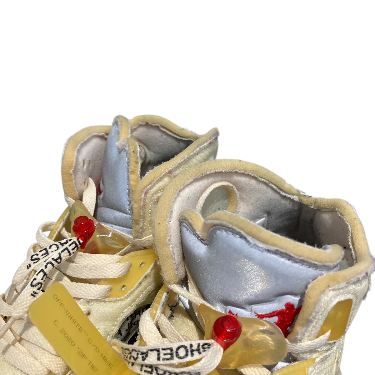NIKE×OFFWHITE Air Jordan 5 Sailエアジョーダン5 ハイカットスニーカーDH8565-100 古着・中古-6枚目のアイテム画像