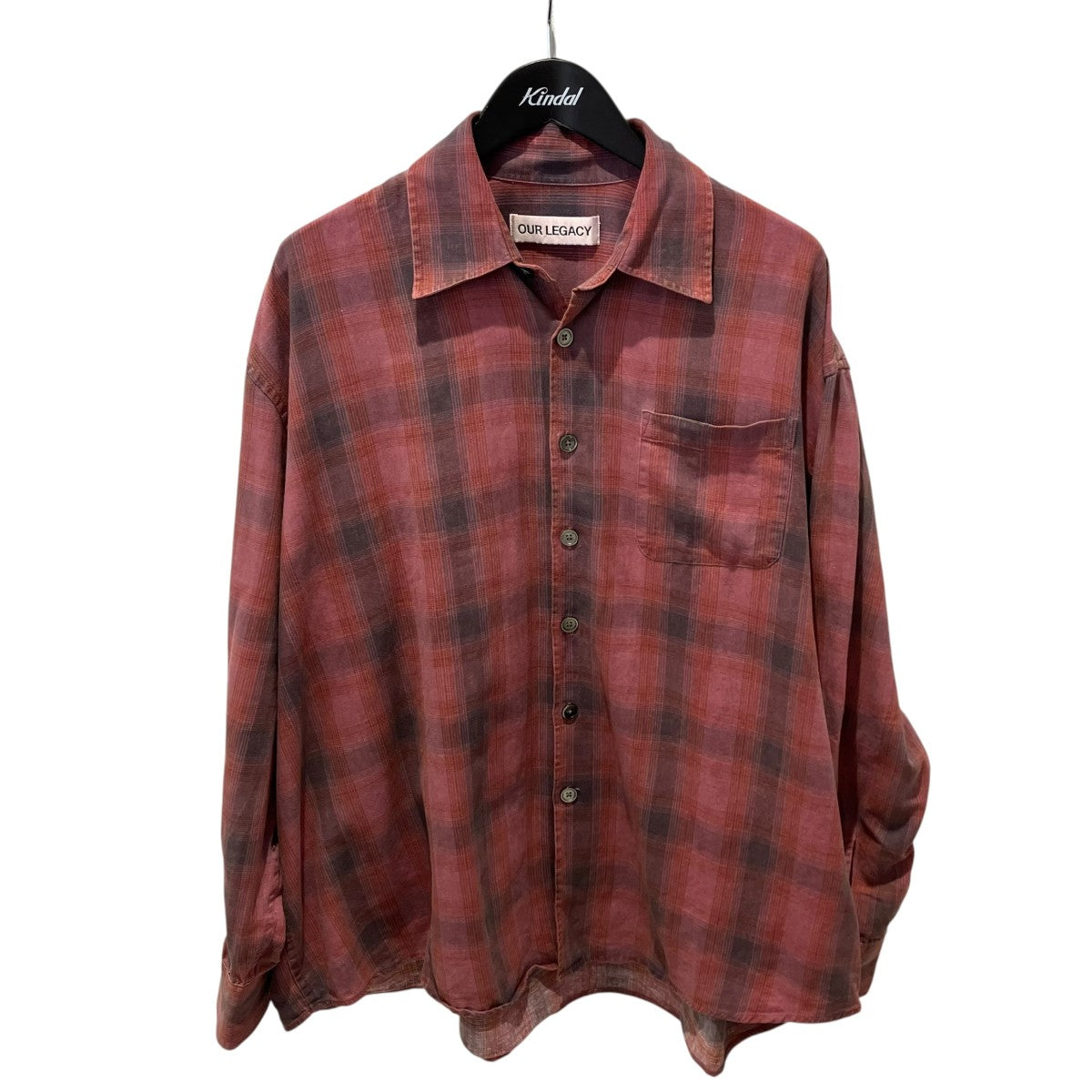 OUR LEGACY BORROWED SHIRT Idaho Flannel Check長袖シャツM4252BIDC 古着・中古-1枚目のアイテム画像