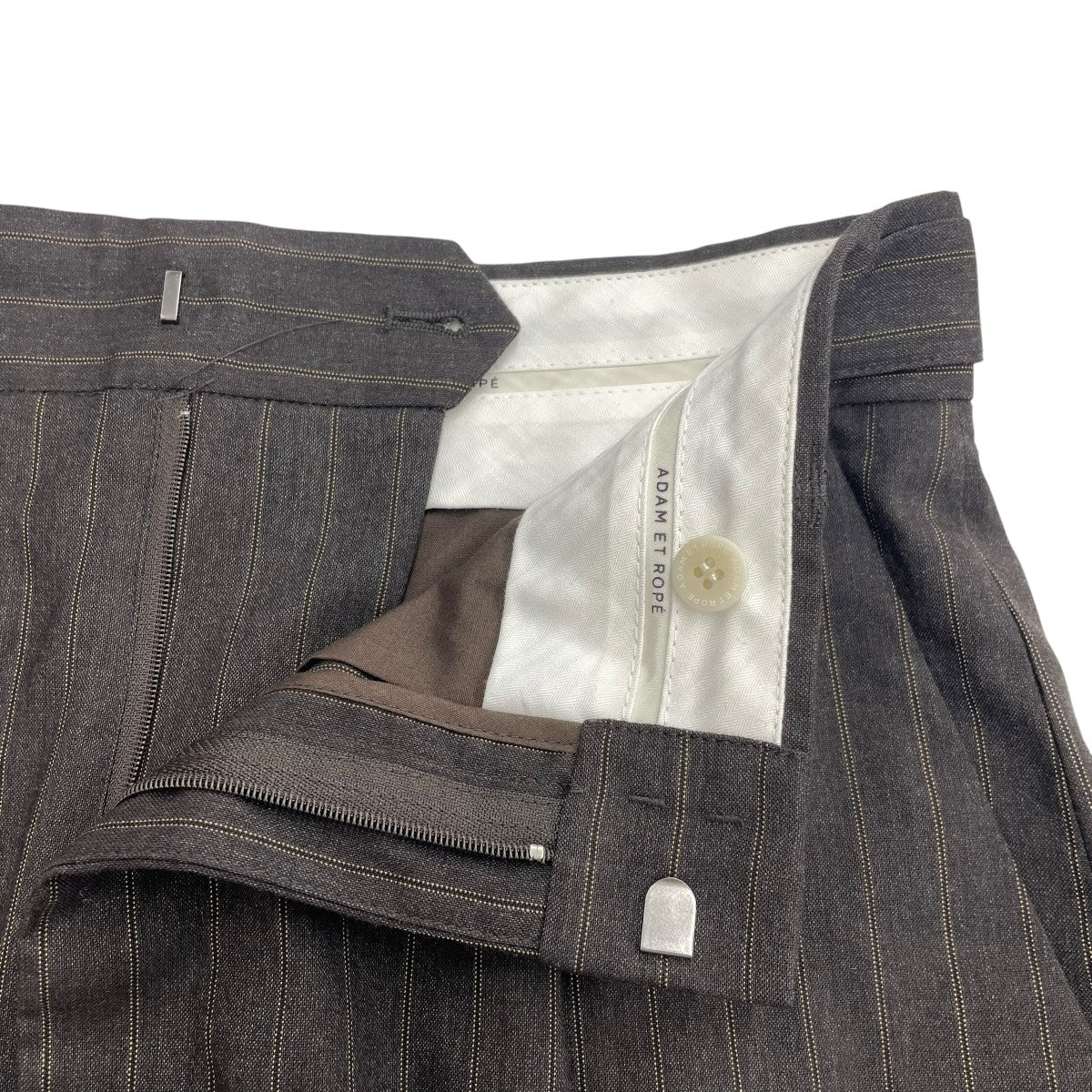 Adam et Rope FEMME 25AWソリッド＆ストライプショートパンツGAS-25040-B 古着・中古-3枚目のアイテム画像