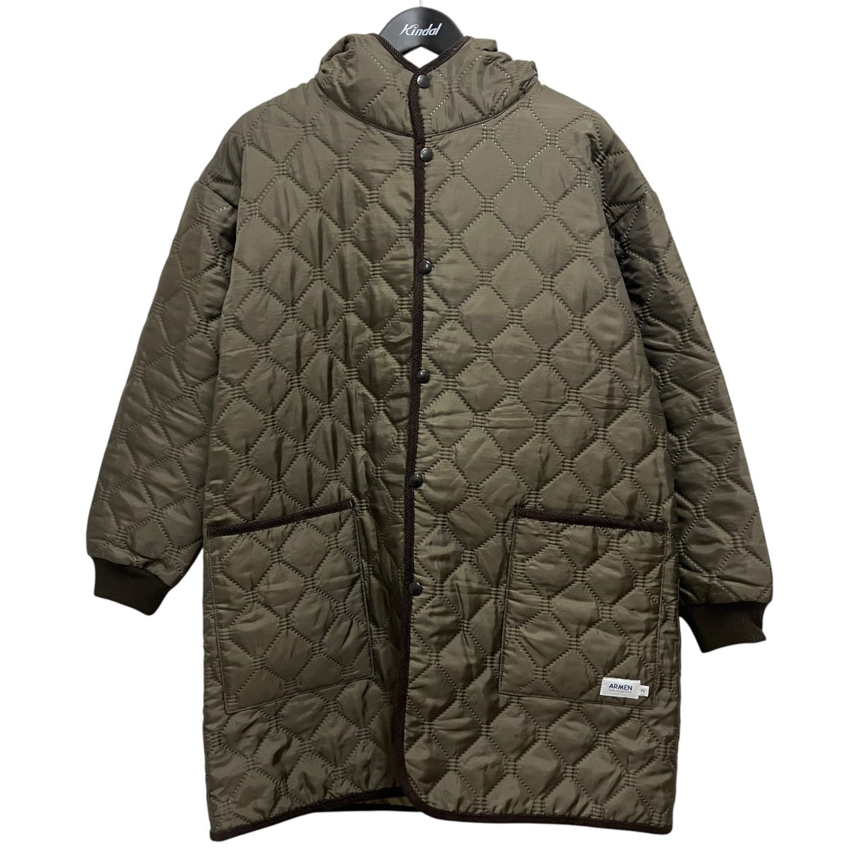 ARMEN ヒートキルトフーデッドコート 古着・中古-1枚目のアイテム画像