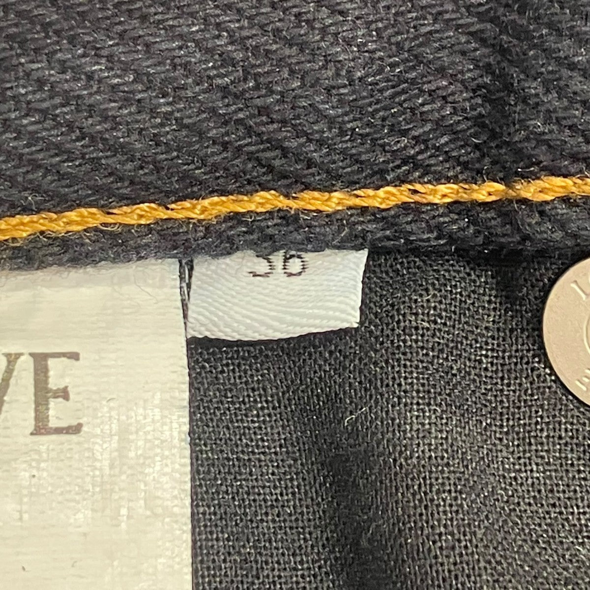 LOEWE アナグラムレザーポケット テーパードデニムデニムパンツ1722873 古着・中古-6枚目のアイテム画像