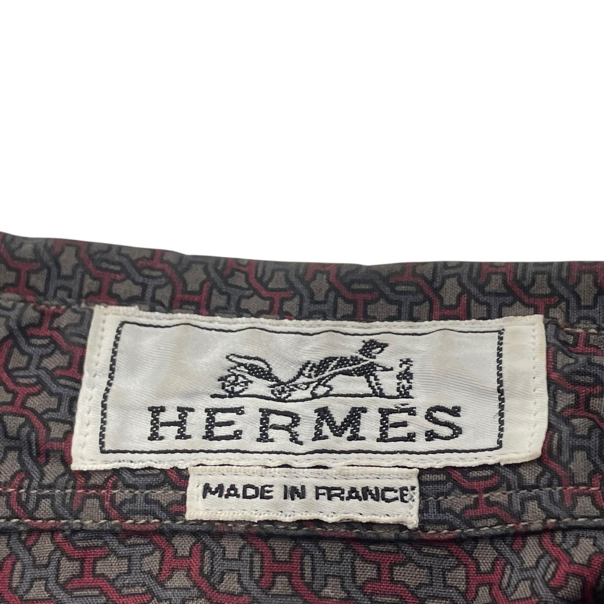 HERMES 幾何学柄長袖シャツ 古着・中古-8枚目のアイテム画像
