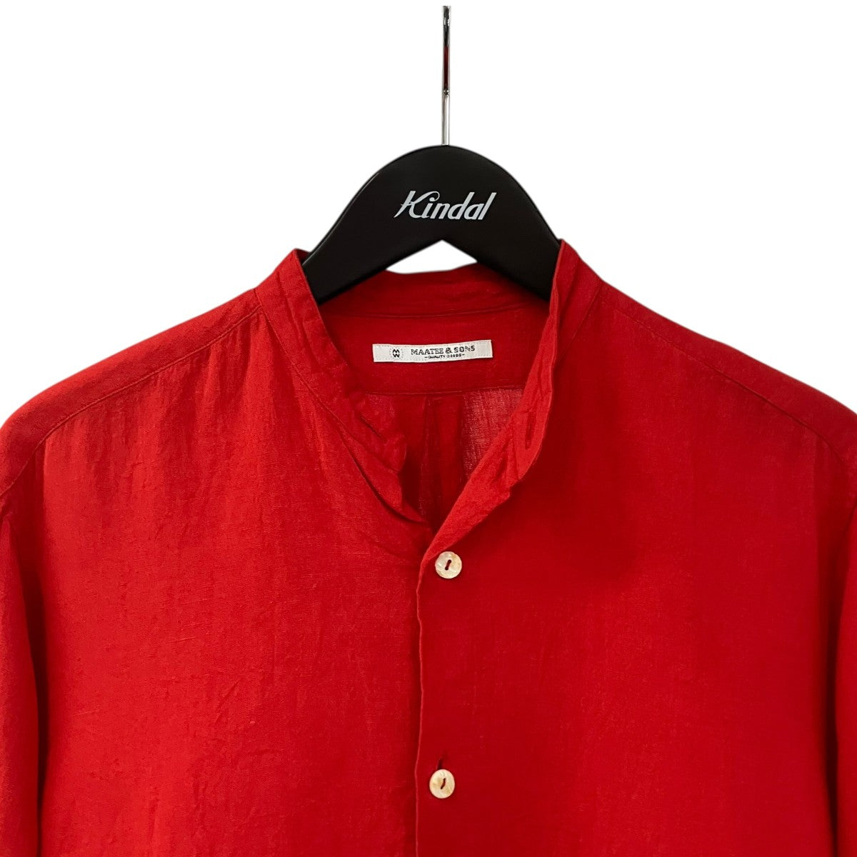 MAATEE＆SONS MT5103-0605 FRINGE SHIRTSバンドカラーシャツ 古着・中古-3枚目のアイテム画像
