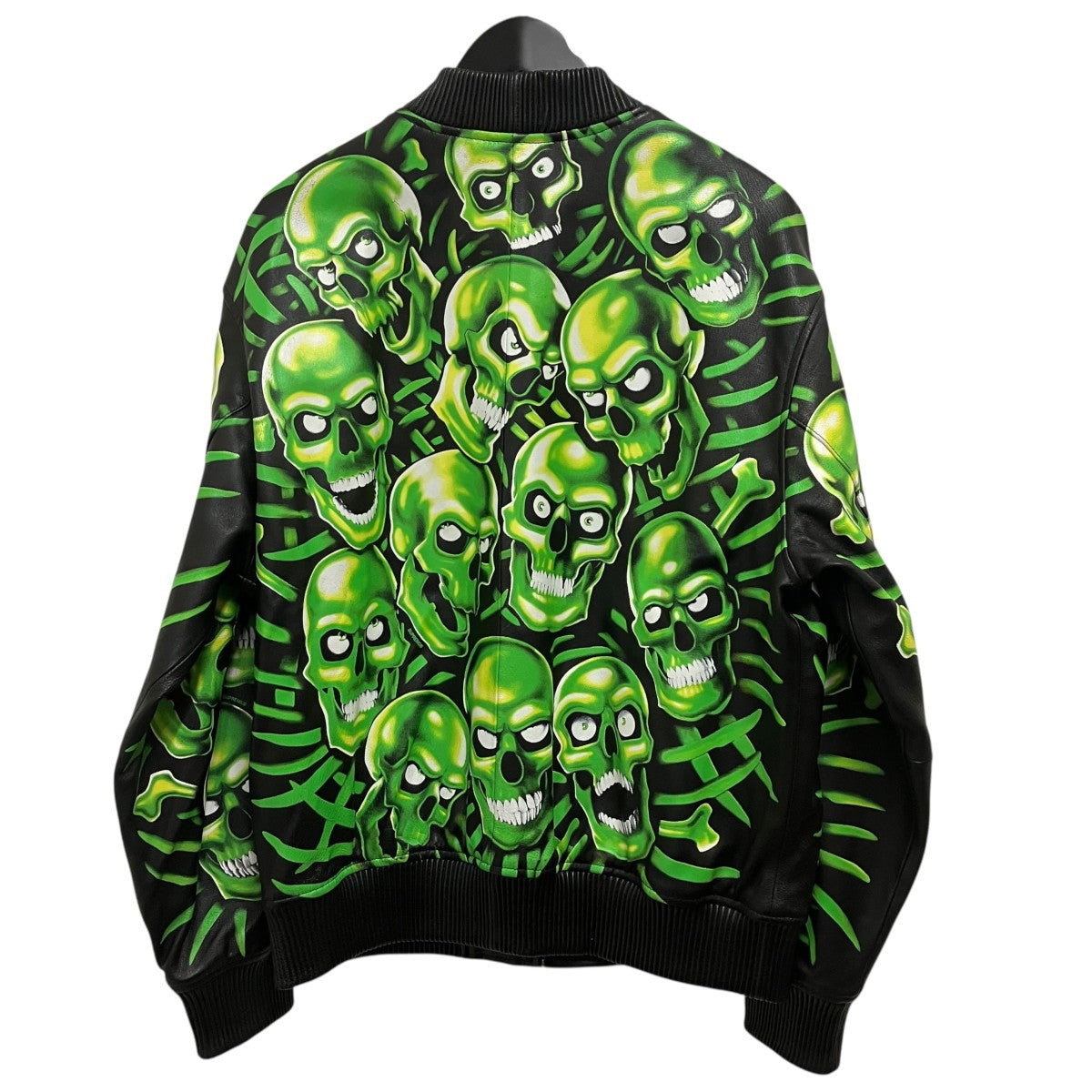 Supreme 18SSSKULL PILE LEATHER BOMBER JACKETレザージャケット 古着・中古-2枚目のアイテム画像