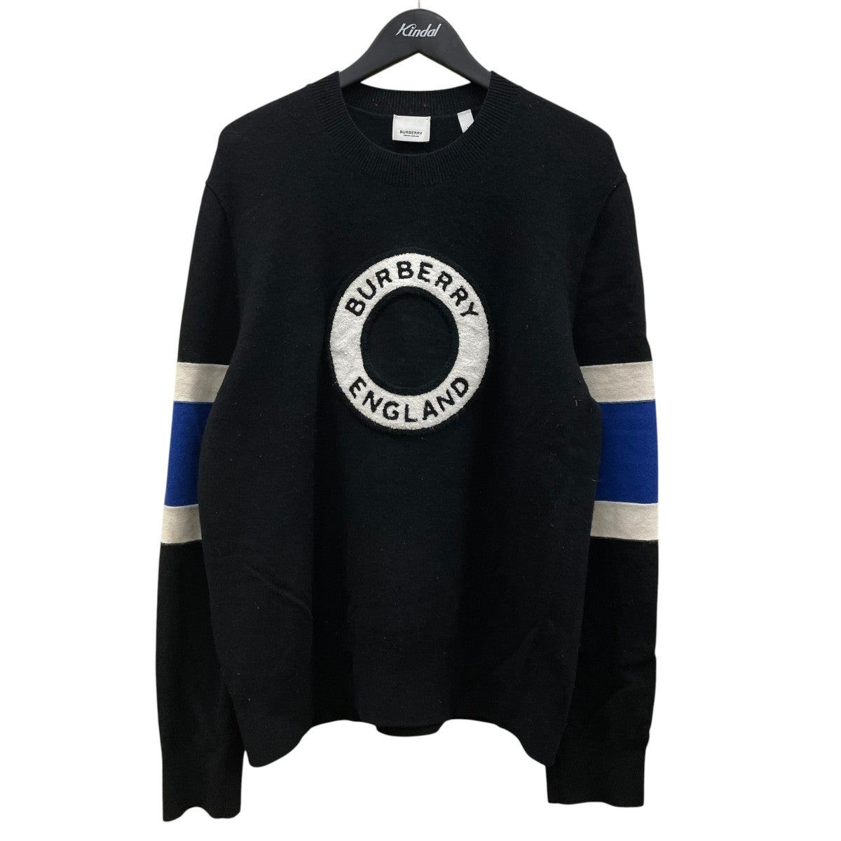 14周年記念HURLEYロゴストライプニットウール クルーネックニット8058759