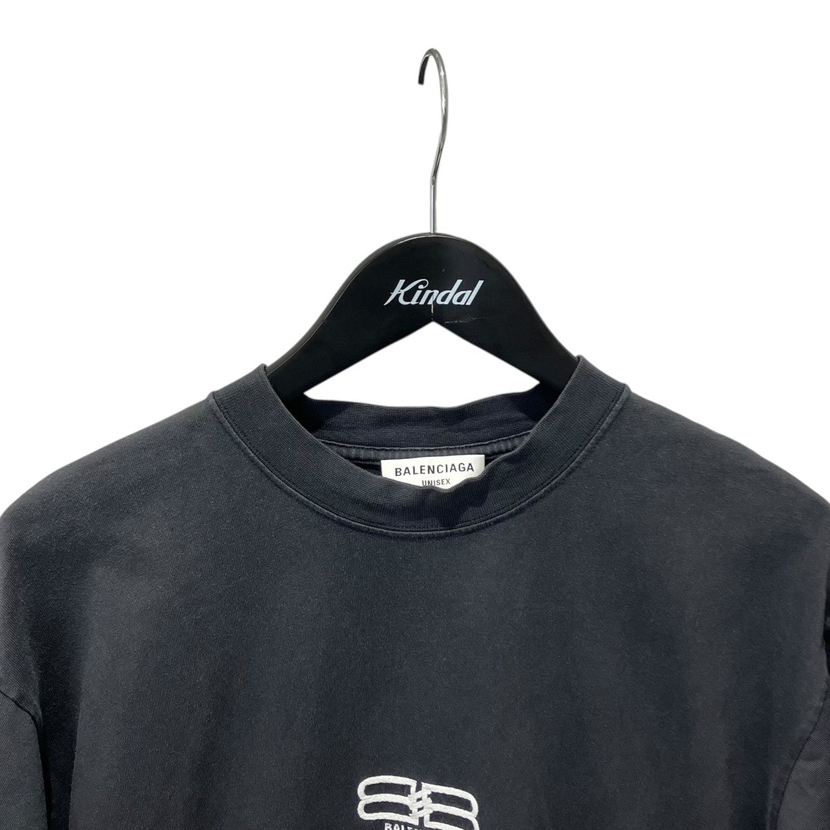 BALENCIAGA(バレンシアガ) ロゴ刺繍Tシャツ612965 612965 ブラック