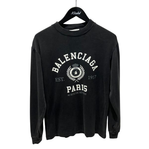 BALENCIAGA(バレンシアガ) VARSITY LOGO L S TEE長袖Tシャツ698349