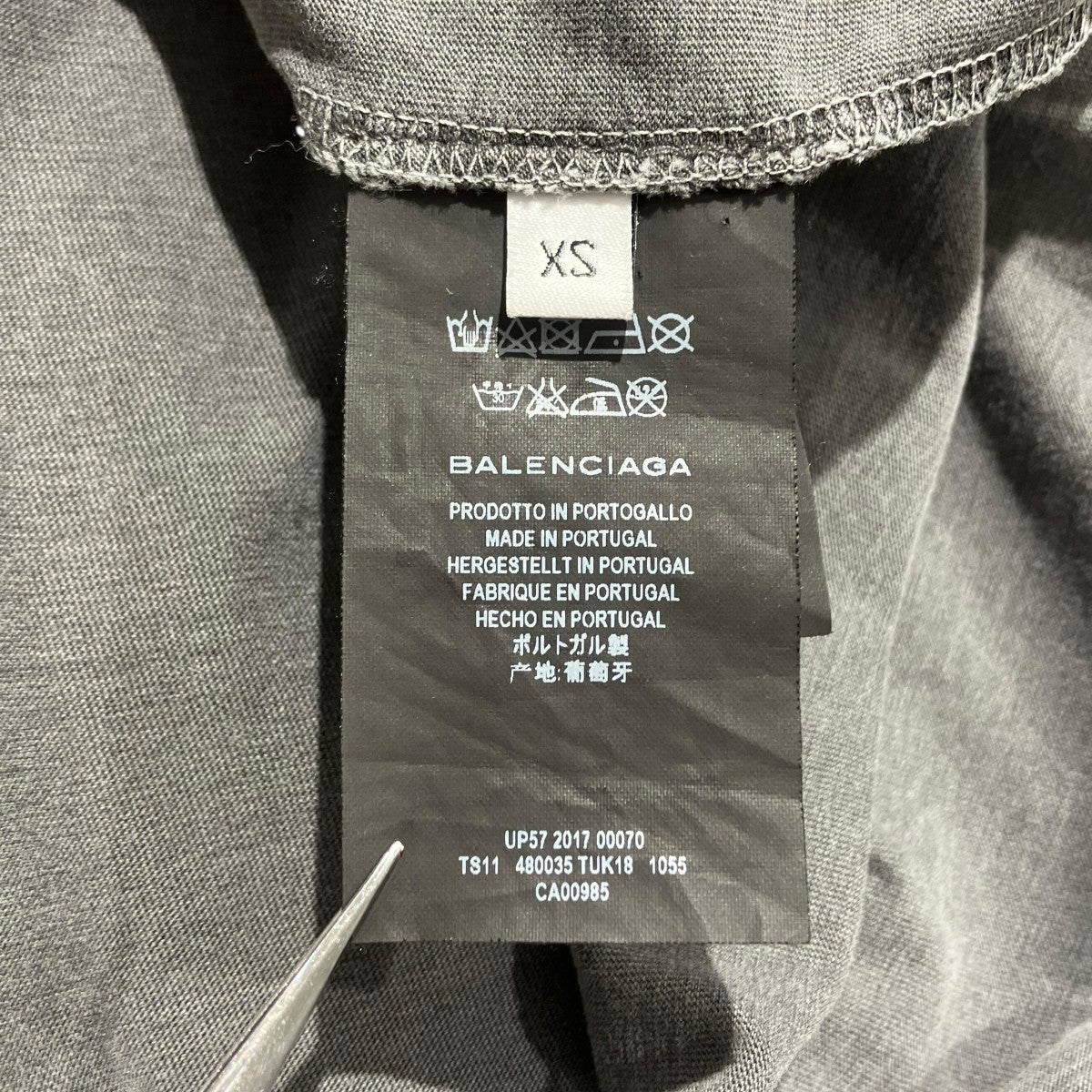 BALENCIAGA ウォッシュド加工L S TEEロングTシャツ480035 古着・中古-5枚目のアイテム画像