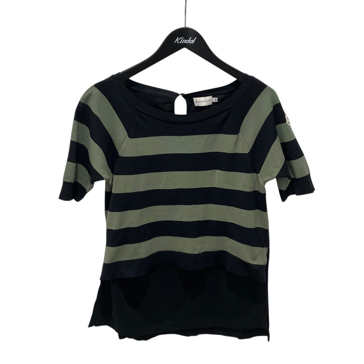 MONCLER サイドスリットボーダーカットソー半袖カットソー41093908370099199 古着・中古-1枚目のアイテム画像
