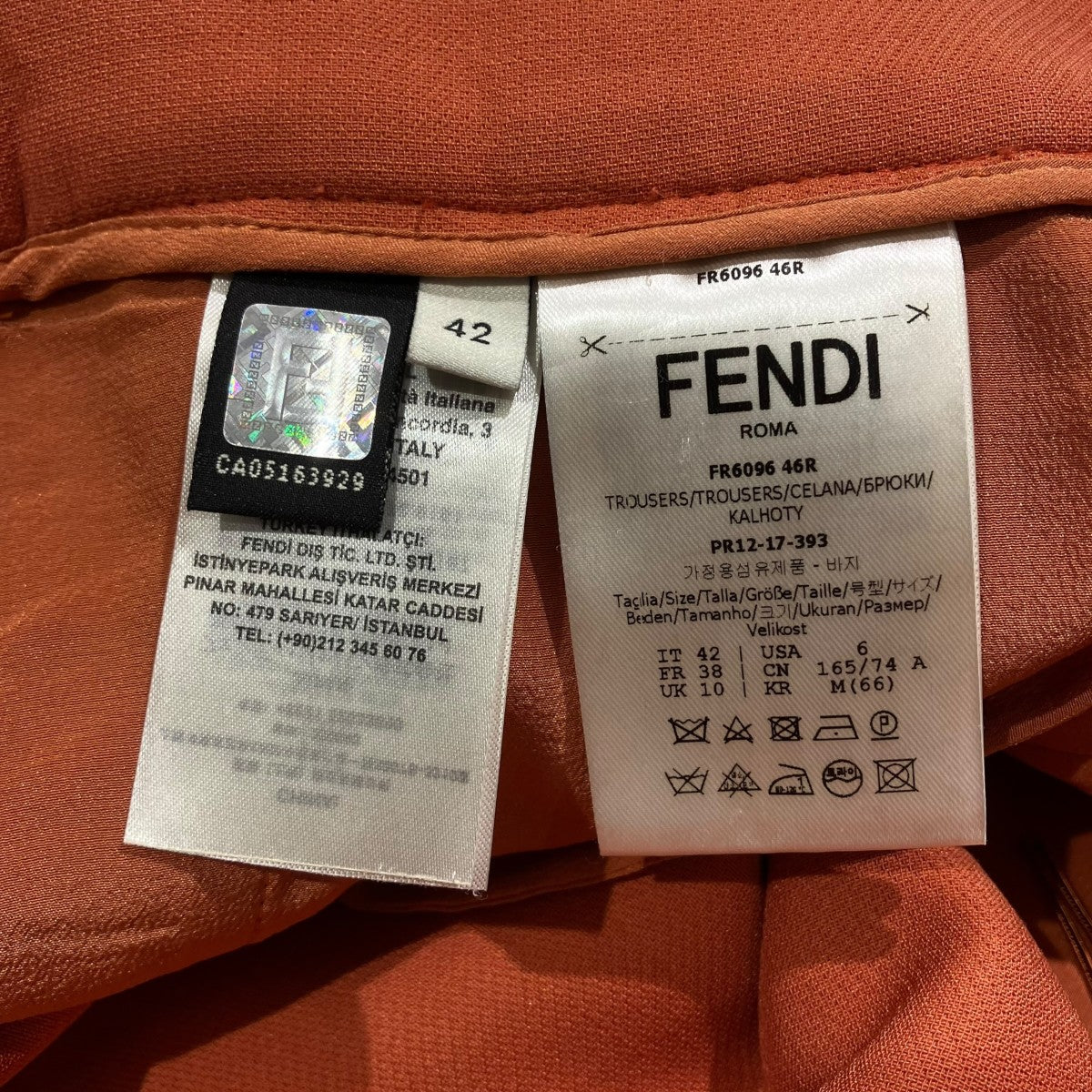 FENDI Cropped Tailored TrousersワイドパンツFR6096 46R 古着・中古-6枚目のアイテム画像