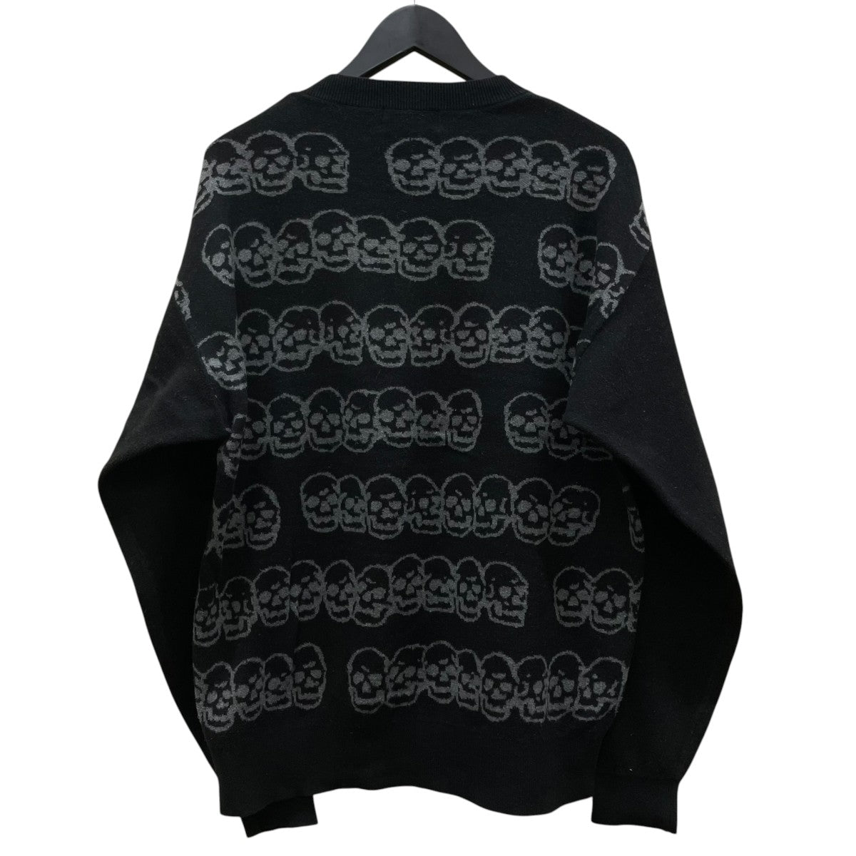 21AWSKULL BORDER スカルボーダー柄 ジャカード プルオーバーコットン 薄手ニット02213ns07