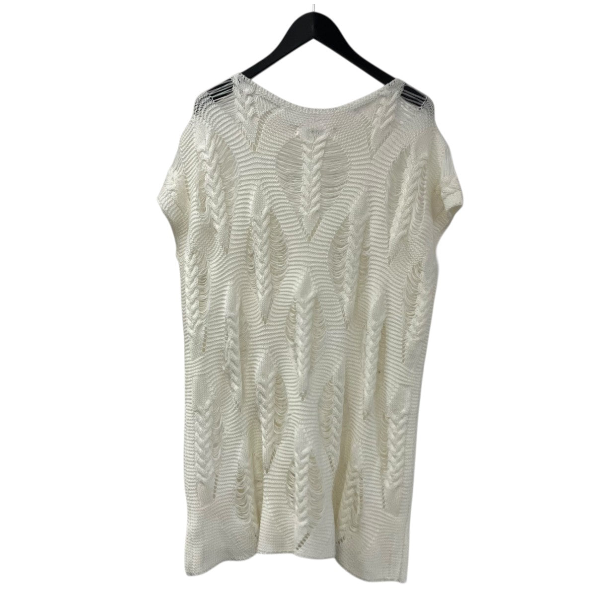 sulvam Yarn no sleeve Knit ヤーンノースリーブニット ダメージ加工ニットベストsp-k06-850 古着・中古-2枚目のアイテム画像