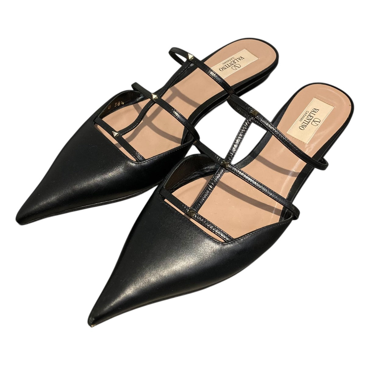VALENTINO ロックスタッズ ウィスピーミュール 古着・中古-1枚目のアイテム画像