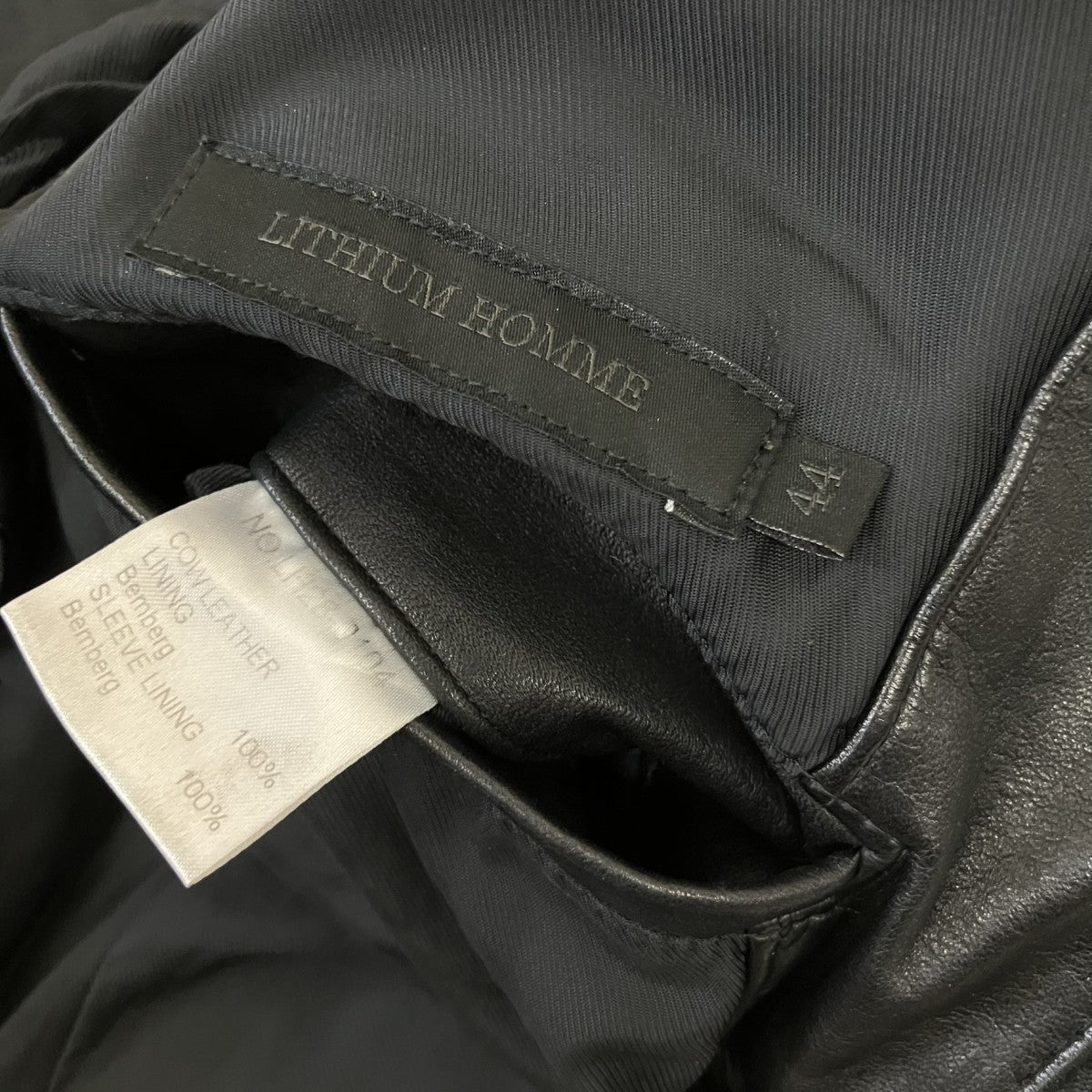 LITHIUM HOMME シングルライダースジャケット 古着・中古-6枚目のアイテム画像