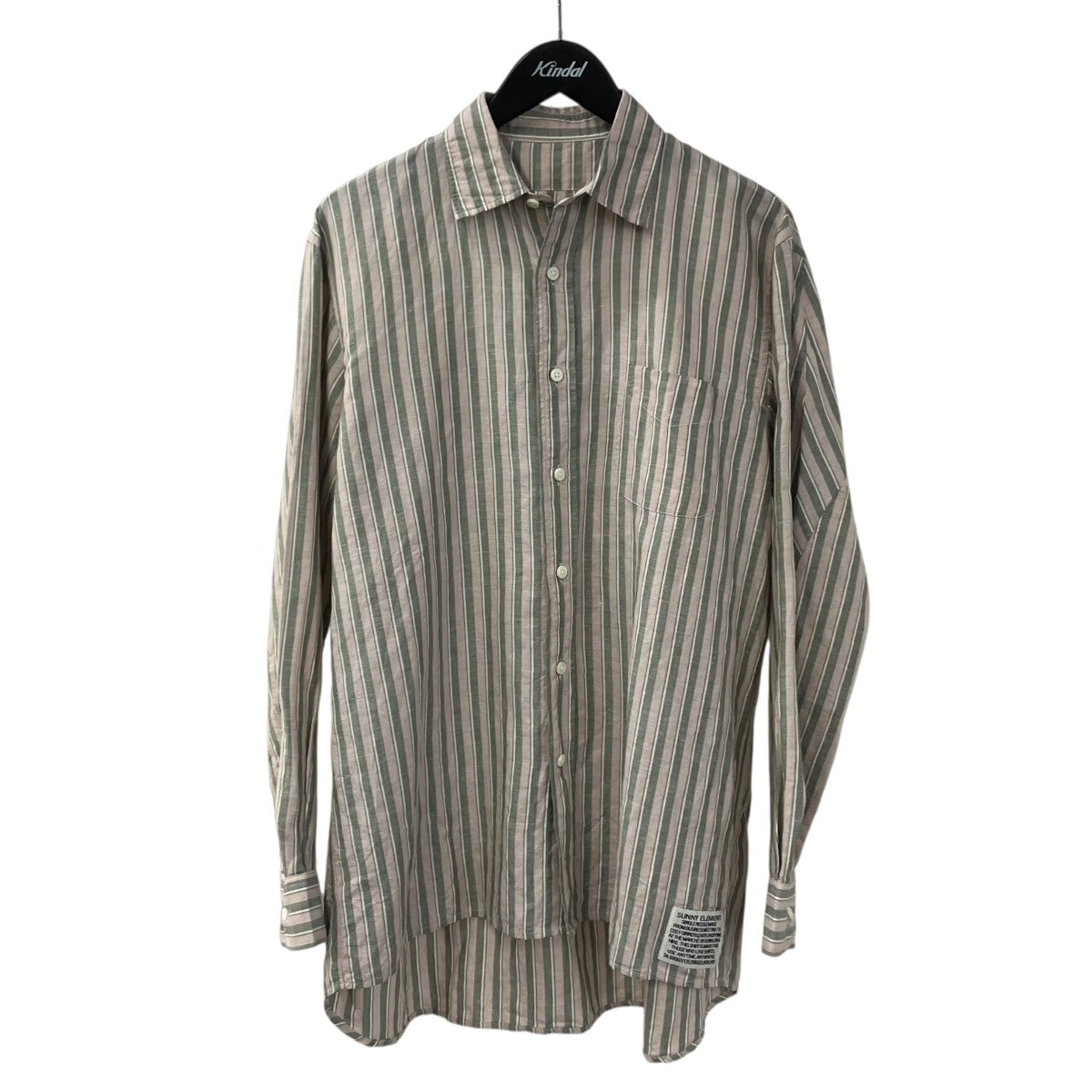 SUNNY ELEMENT Sleeping Shirt Cotton Hempストライプシャツ 古着・中古-1枚目のアイテム画像