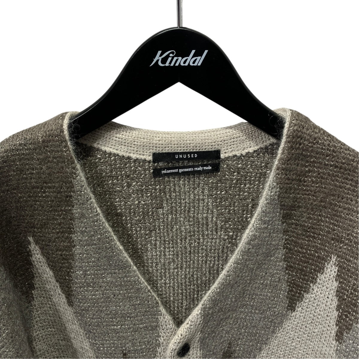 Mohair Argyle Cardigan長袖カーディガンUS1652
