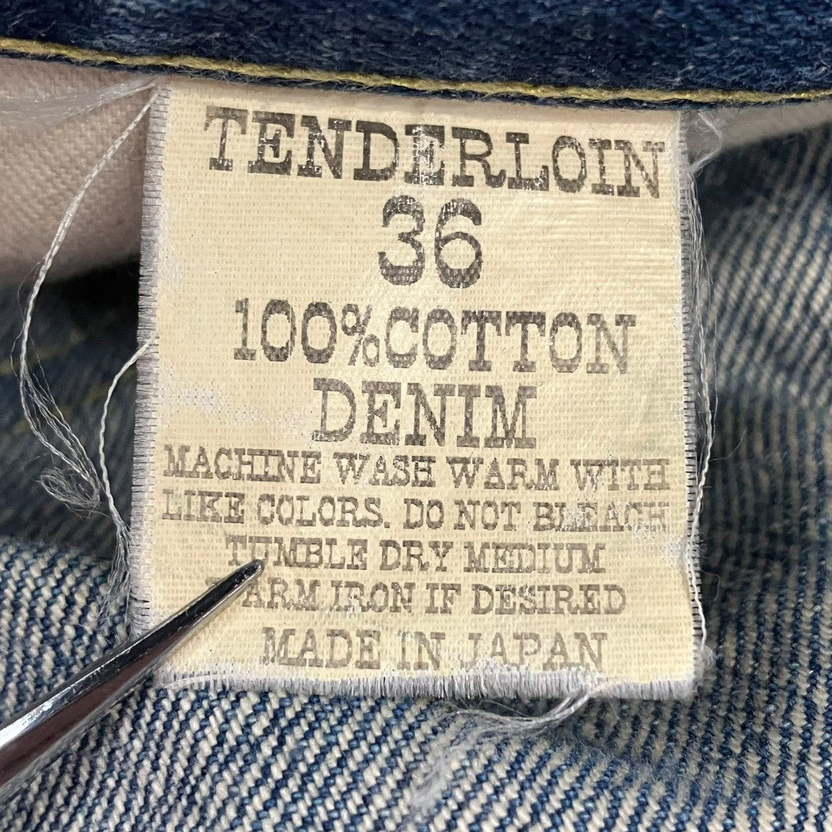 TENDERLOIN デニムパンツ 古着・中古-6枚目のアイテム画像