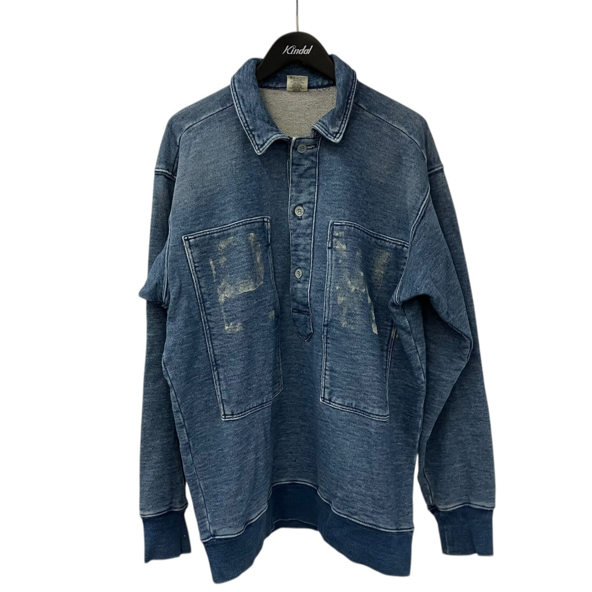KAPITAL VINTAGE加工 ペイントスウェットデニムシャツ 古着・中古-1枚目のアイテム画像
